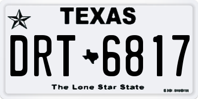 TX license plate DRT6817