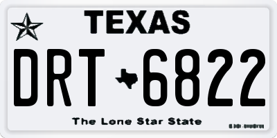 TX license plate DRT6822