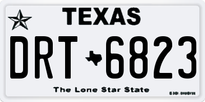 TX license plate DRT6823