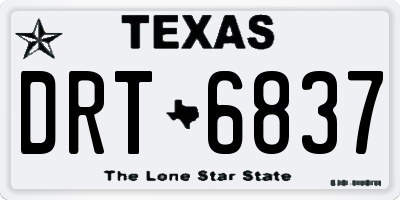 TX license plate DRT6837