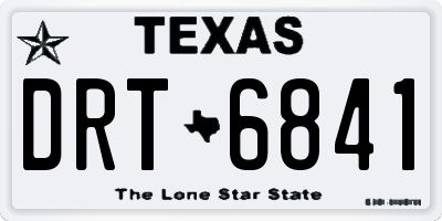 TX license plate DRT6841