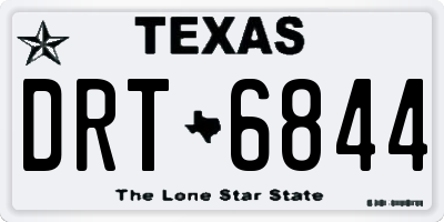TX license plate DRT6844
