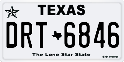 TX license plate DRT6846