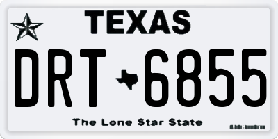 TX license plate DRT6855