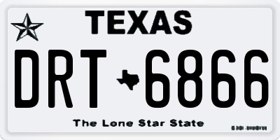 TX license plate DRT6866