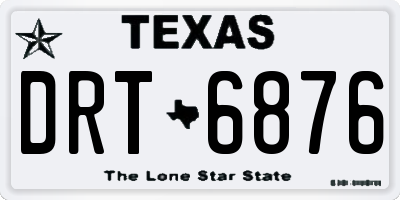 TX license plate DRT6876