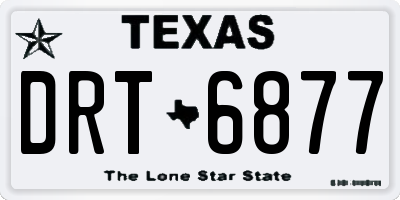 TX license plate DRT6877