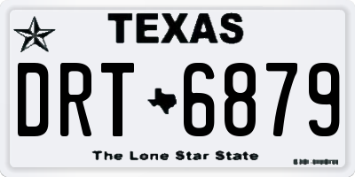 TX license plate DRT6879