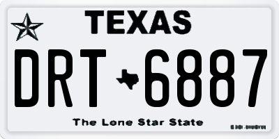 TX license plate DRT6887