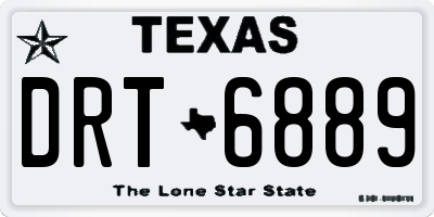 TX license plate DRT6889