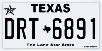 TX license plate DRT6891