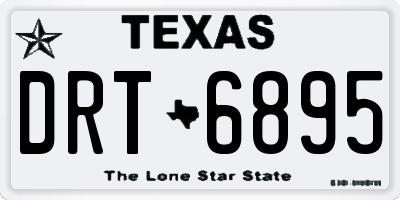 TX license plate DRT6895