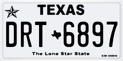 TX license plate DRT6897