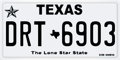TX license plate DRT6903