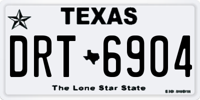 TX license plate DRT6904