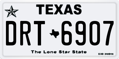TX license plate DRT6907