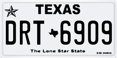 TX license plate DRT6909