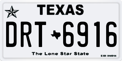 TX license plate DRT6916