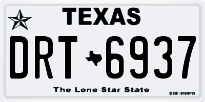 TX license plate DRT6937