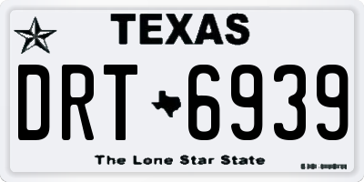 TX license plate DRT6939