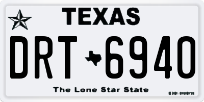 TX license plate DRT6940
