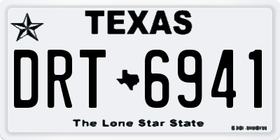 TX license plate DRT6941
