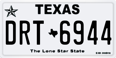 TX license plate DRT6944