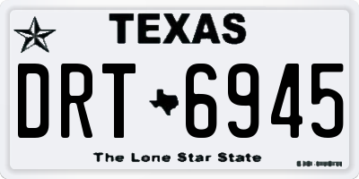 TX license plate DRT6945