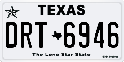 TX license plate DRT6946