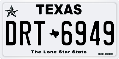 TX license plate DRT6949