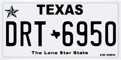 TX license plate DRT6950