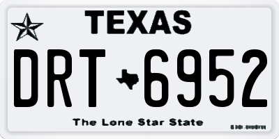 TX license plate DRT6952