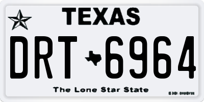 TX license plate DRT6964