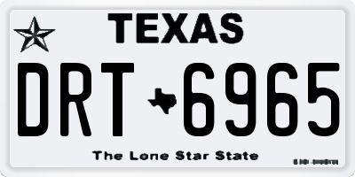 TX license plate DRT6965