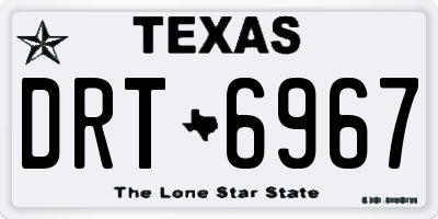 TX license plate DRT6967