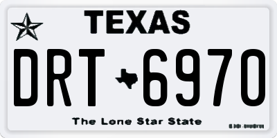TX license plate DRT6970