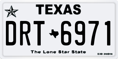 TX license plate DRT6971