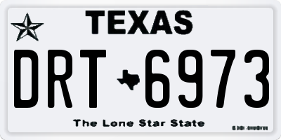 TX license plate DRT6973