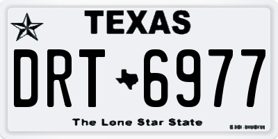 TX license plate DRT6977