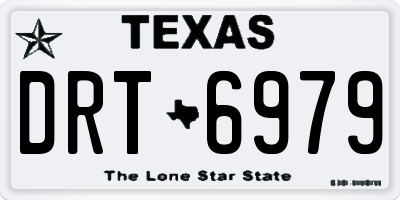TX license plate DRT6979