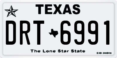 TX license plate DRT6991