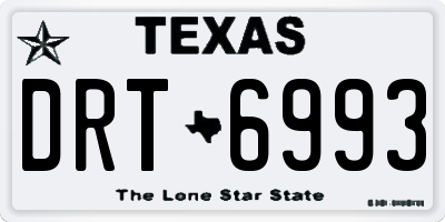 TX license plate DRT6993