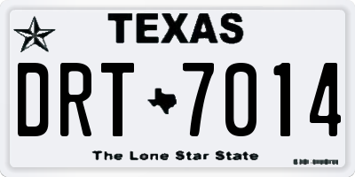 TX license plate DRT7014