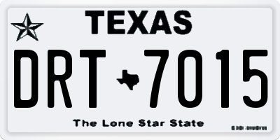 TX license plate DRT7015