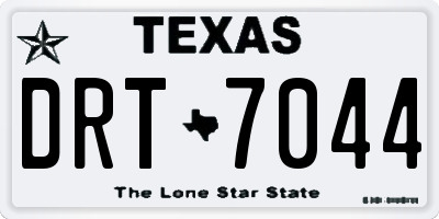 TX license plate DRT7044
