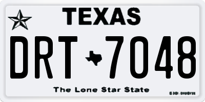TX license plate DRT7048