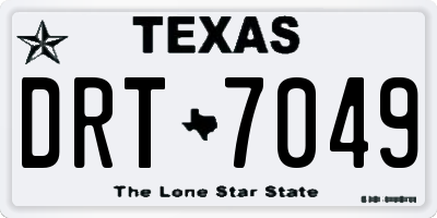 TX license plate DRT7049