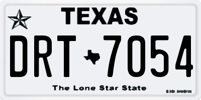 TX license plate DRT7054