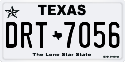 TX license plate DRT7056