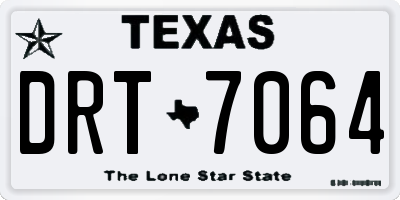 TX license plate DRT7064
